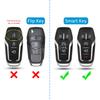 For Ford Lincoln Carbon Fiber Car Key Fob Cover Chain Case Fusion Explorer Mustang Edge F-150 Mondeo MKC MKX MKZ Accessories