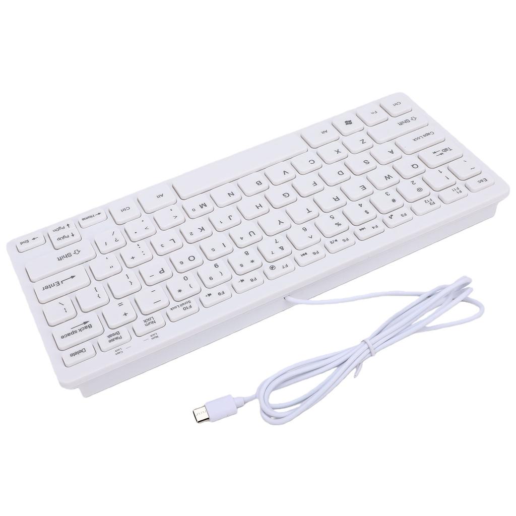Type C Wired Keyboard Quiet Lightweight Silent Chocolate Key Small Wired Keyboard for Computer PC Laptop