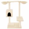 Cream Colored Cat Tree with Scratching Posts 82 Cm