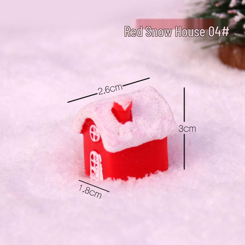 Handmade Mini Sleigh with Santa Claus Christmas Ornaments for Cake and Micro Landscape Decor