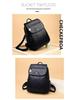 Women's 2023 Soft Lambskin Backpack – Versatile Double Shoulder Bag with Large Capacity, Stylish for College Students and Casual Use.