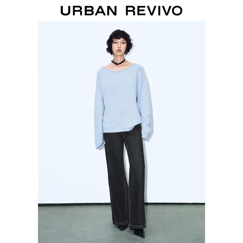 

Женский простой свитер крупной вязки L