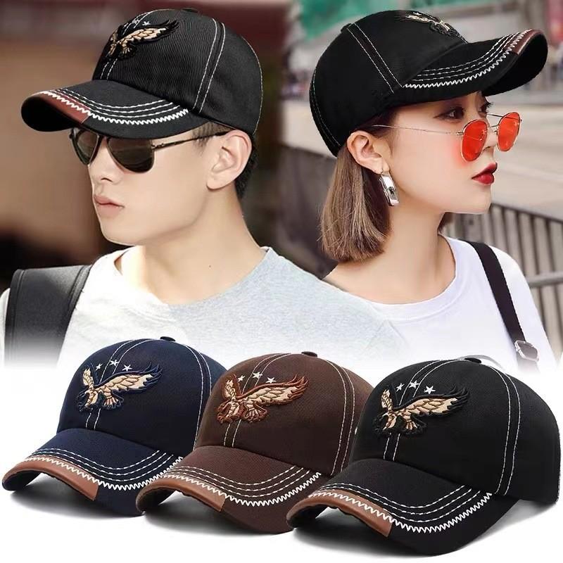 Fashionable Cotton Baseball Hat With Unique Eagle Embroidery And Wide Brim Style