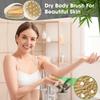 HOMECRAZE Exfoliating Body Scrubber Wooden Shower Brush Natural Bristle Dry and Wet Brush with Ergonomic Wooden Handle Suitable for All Skin Types