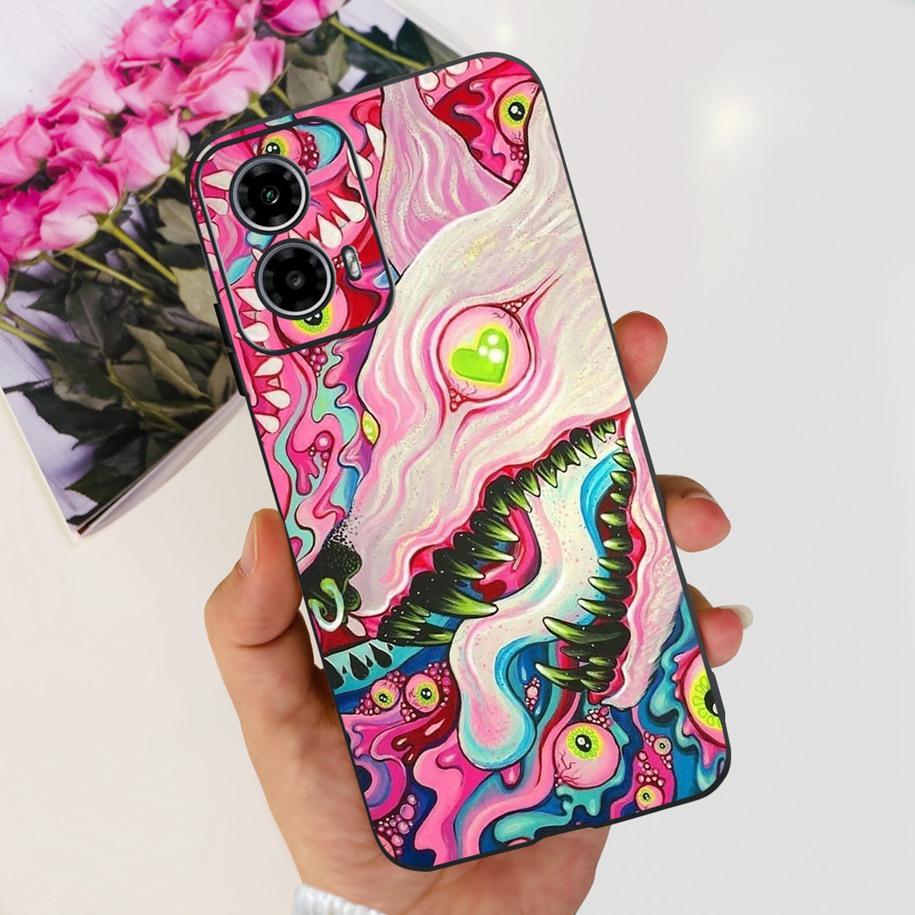 For Motorola Moto G24 Power Case 2024 New Fashion Flower Silicone Soft Back Cover For Moto G24 G34 Phone Case MotoG24 G 24 Coque
