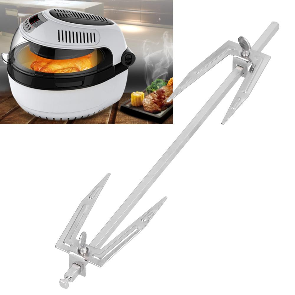 304 Stainless Steel Rotisserie Spit Rod Silver Replacement Shaft BBQ Skewer Set BBQ Grilling