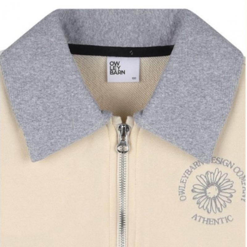  Olivan  Color Embroidery Pocket Hoodie Zip Up  2Color 