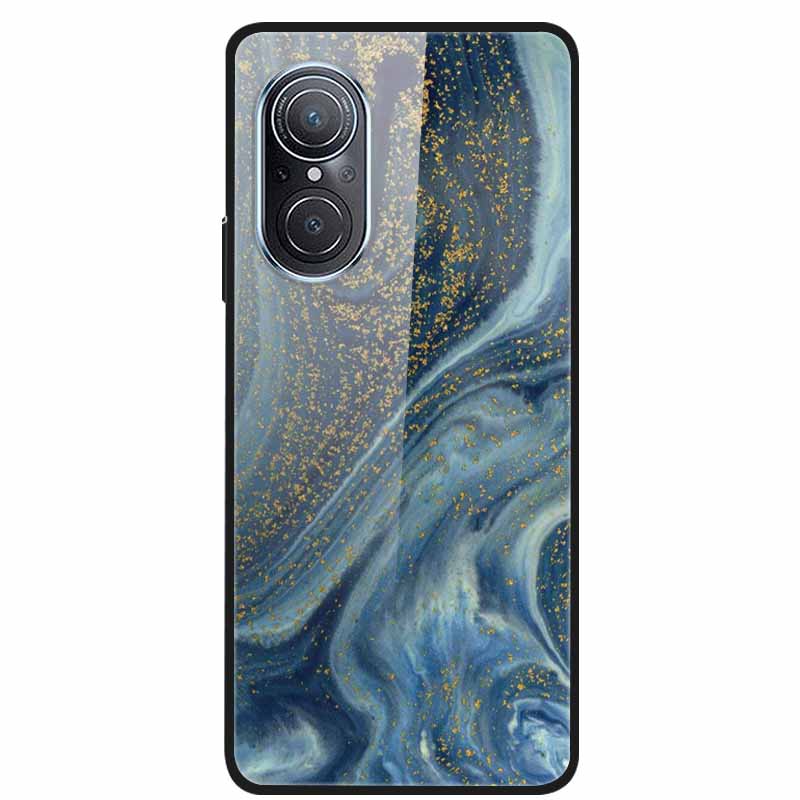 For Huawei Nova 9 10 Case Marble Tempered Glass Cover Hard Back Case For Huawei Nova9 10 SE Capa Nova10 Shockproof Funda Coque