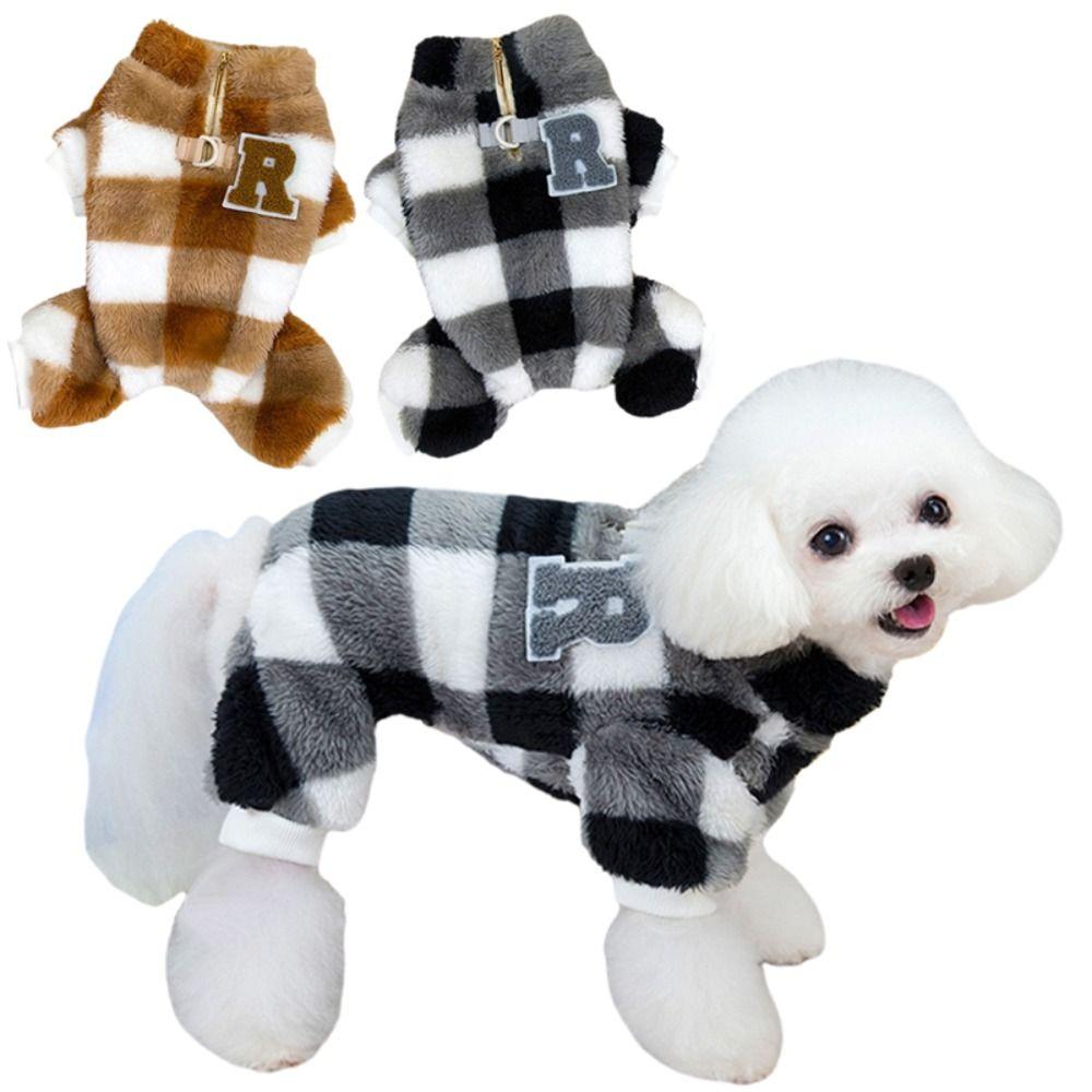 Double-faced Pile Puppy Jumpsuit Warm Pet Jacket Coat New Dog Clothes  Winter