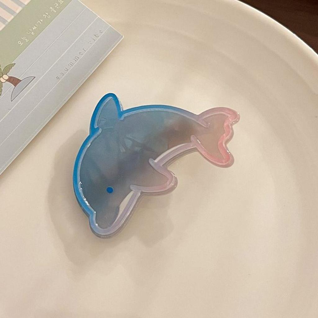 Uroczy Kolorowy Klips do Włosów ze Zwierzętami Moda Ryba Muszla Delfin Grzywka Klips Boczny Perła Małe Wsuwki do Włosów Kreskówkowe Spinki Codzienne Nakrycie Głowy