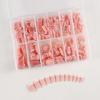 European American Medium Almond French Pointed Wearable False Nails - 360 Pieces