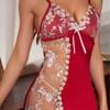 Women S Sexy Lace Backless Sheer Slip Sleep Dress
