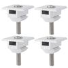 4 PCS Solar Panel Bracket Centre Clamps Silver Lightweight Steel 35mm Solar Panel Clamps for RV Flat Roof