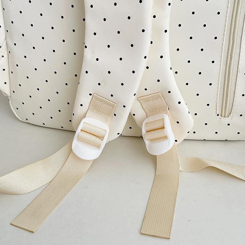 Polo Dot Printed Backpack Women's Large Capacity Backpack Student Schoolbag