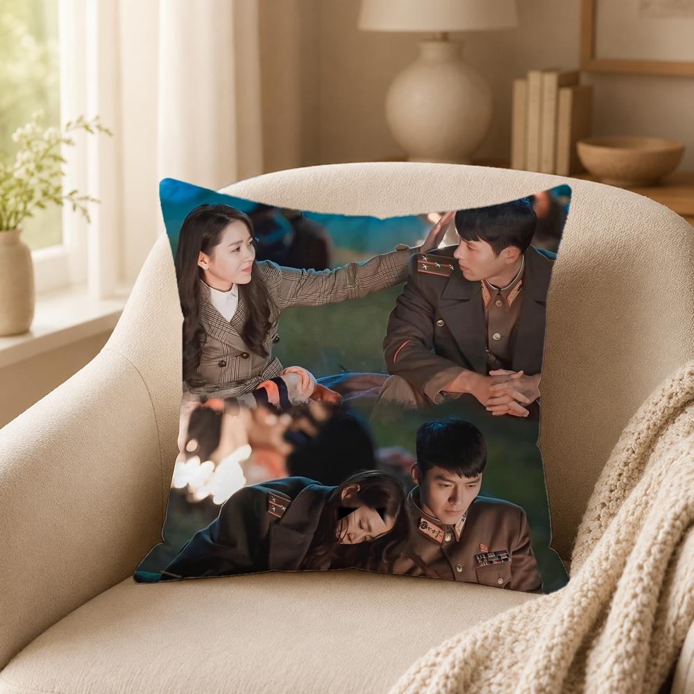 Drama C-Crash Landing on YouS Cushion Cover Double-Sided Printed Pillow Cover Hypoallergenic Dust-Mite Proof