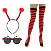 Halloween Kostümparty Set mit Umhang Stirnband Brille für Erwachsene und Kinder