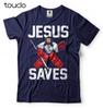 Jesus Saves Ice Hockey Tshirt Unisexs Sports Shirt Jesus Christ Christian Shirt Unisex
