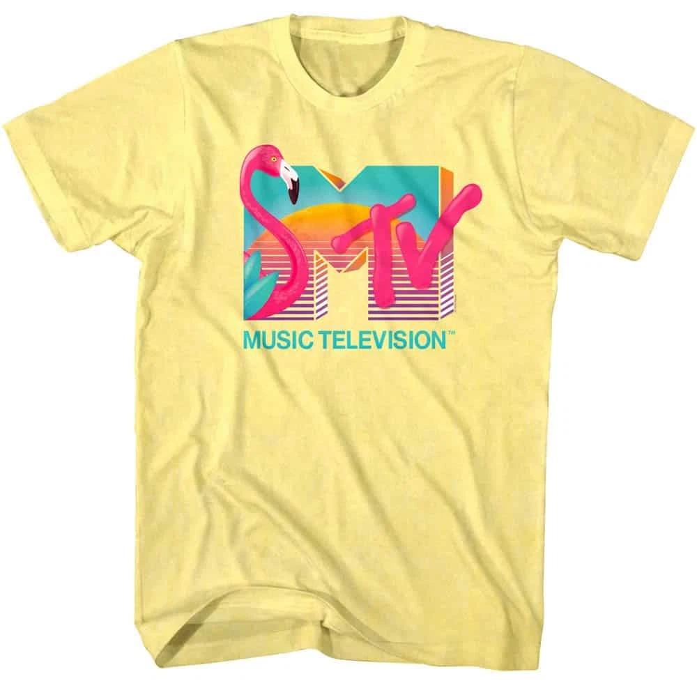 MTV Flamingo Sunset Logo Men s T Shirt 2XL