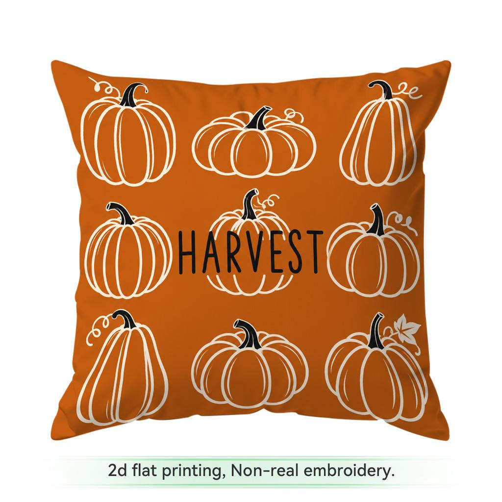 Hello Autumn Pumpkin Cushions Pillowcase Polyester Cushion Cover Throw Pillow Sofa Decoration Pillowcover Home Decor 45x45cm