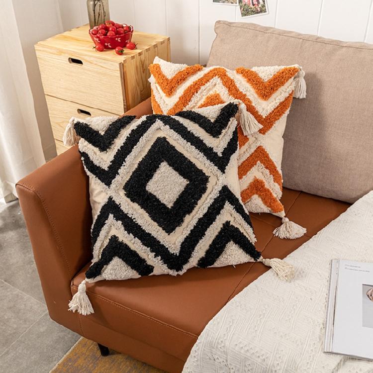 Nordic Style Throw Pillow Covers Bohemian Diamond Tufted Pillow Cushion Cover