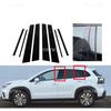 Glosss Black Pillar Post Fit For Suzuki SX4 s-cross 2014-2017 2018    Cover Window Decal Trim Sticker  Carbon Silver