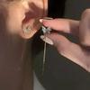 Super Sparkling Crystal Golden Earrings for Women Personalized Exquisite Daily Accessories Party Jewelry Birthday Gifts