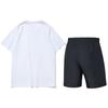 Li-Ning Letter Print Short Sleeve T-Shirt Pure Color Logo Quick Dry Running Casual Sports Suit Men Tops White Black AHSP077-7+AKSS985-1