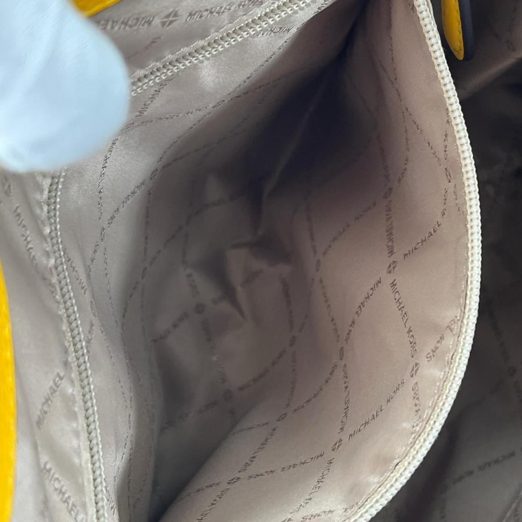 Michael Kors Shoulder Bag Handbag Cowhide Yellow Women Used
