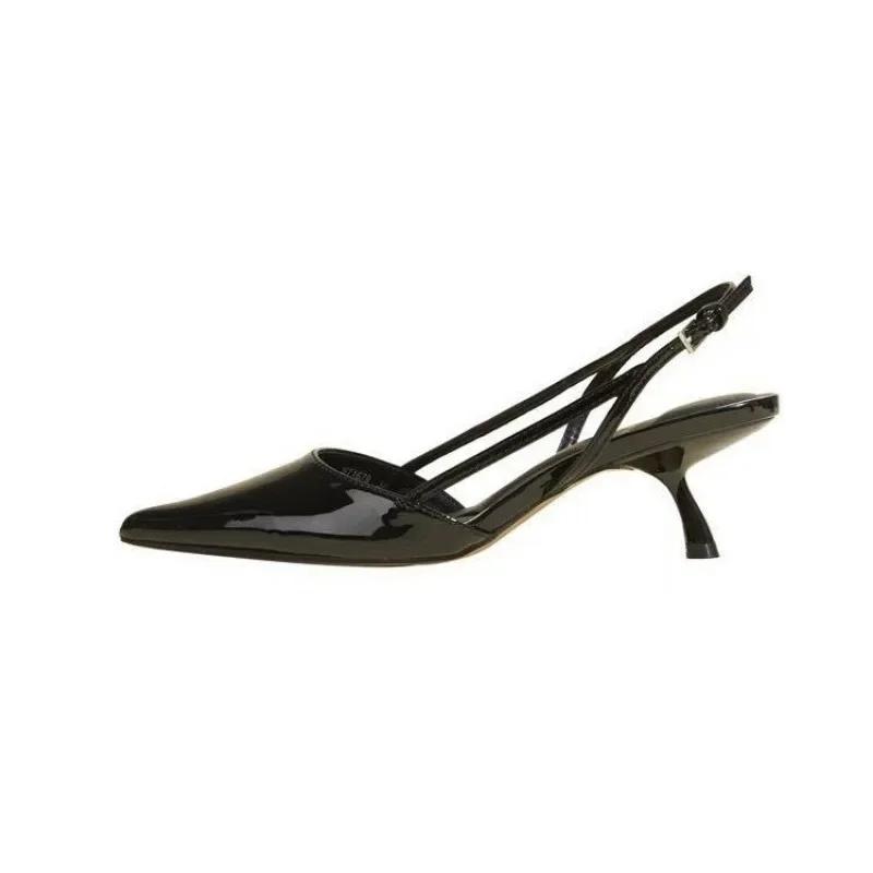 Moda Damskie Buty Szpiczaste Sandały 2025 Sukienka Imprezowa Moda Letnie Kapcie Nowe Chodzenie Japonki Czółenka Mujer Zapatos Klapki