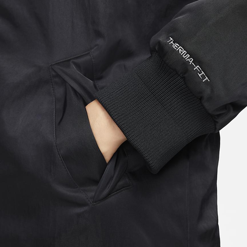Nike Air Therma-FIT Synthetic-Fill Mid-Length Loose Warm Jacket Women Outerwear Black DD4641-010
