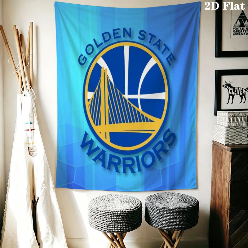 Golden State Warriors Wall Tapestry Aesthetic Wall Hanging Printed Fabric Blanket Decorative Tapestries for Bedroom Living Room Home Decor