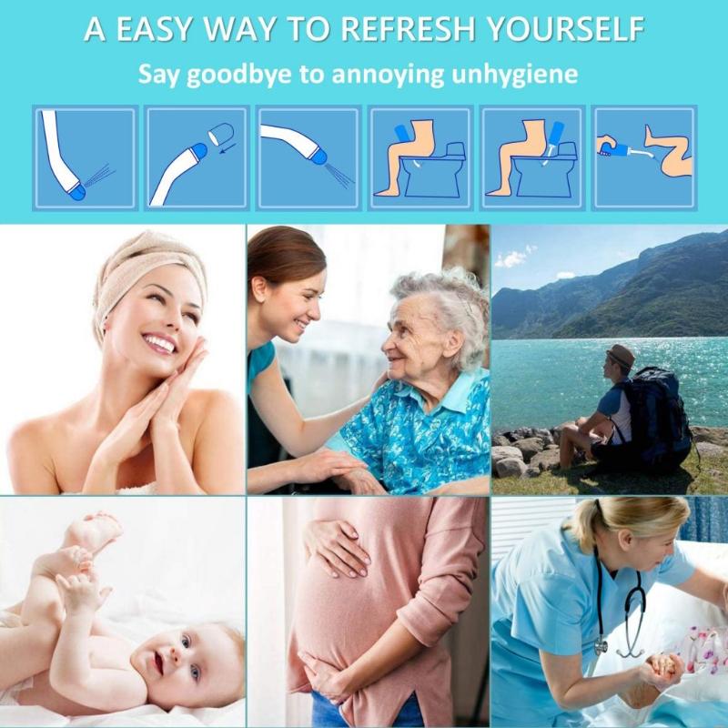 Portable Bidet Sprayer Cleaning Bidet Manual Press Cleaning Hygiene Wash Sprayer