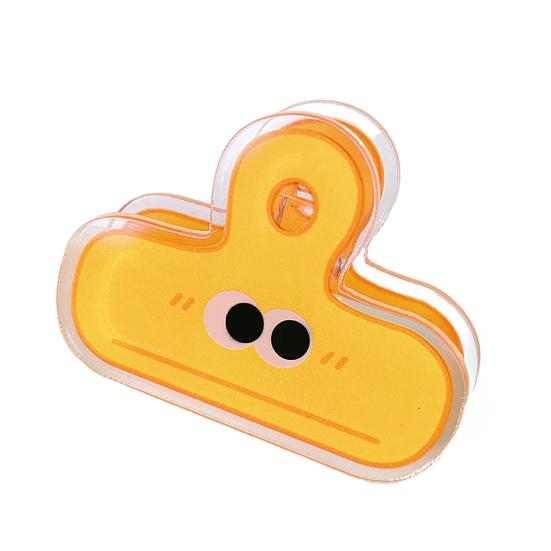 Милі акрилові затискачі для пакетів з великими очима, багаторазові затискачі для пакетів зі снеками, пластикові затискачі з міцним захватом для організації паперових документів, для офісу, школи, дому