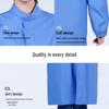 Unisex Long-Sleeve Blue Laboratory and Food Factory Work Coat