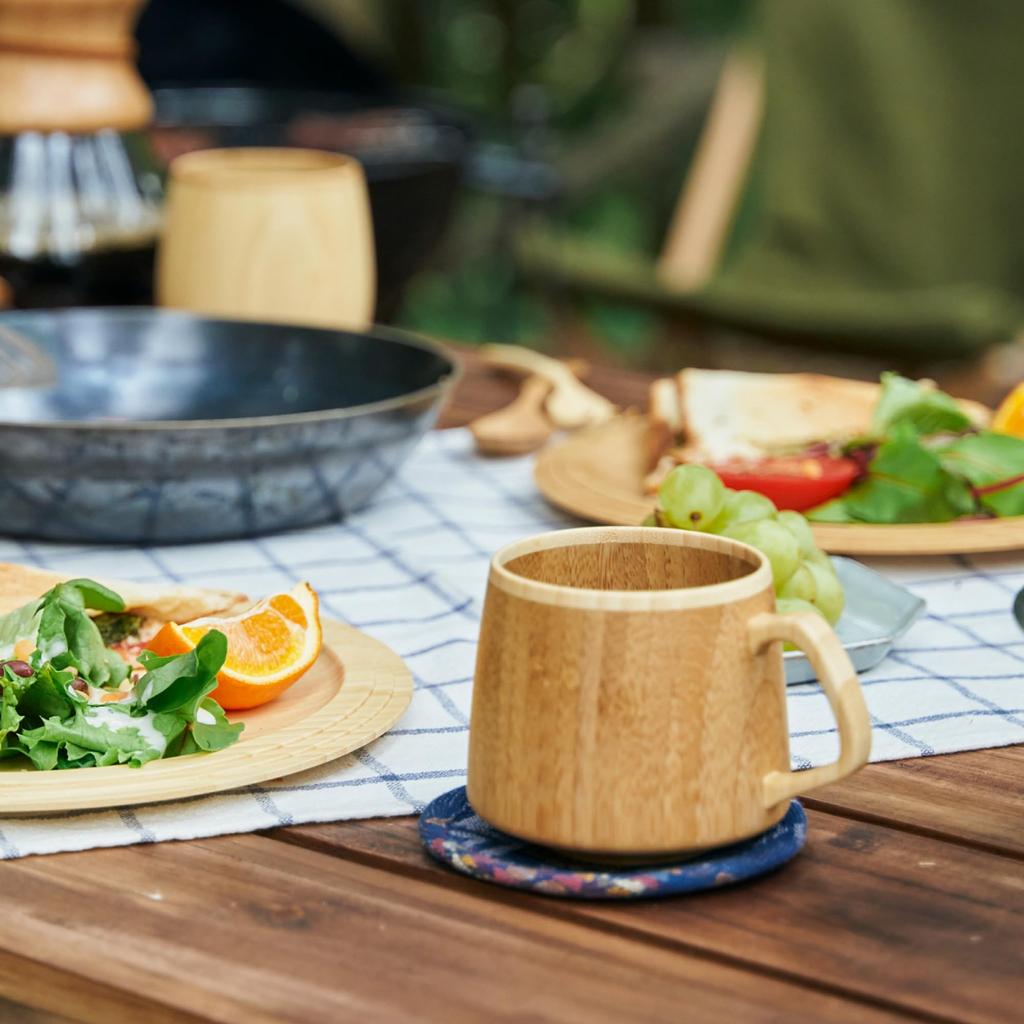 RIVERET Franc Spülmaschinenbecher, 310ml, Bambus, Sicher, Braun, RV-207B