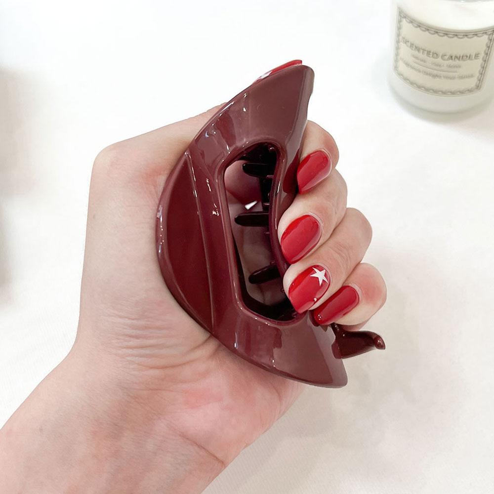 Flexible Soft Rubber Hair Claw Elegant Shark Clip Non-Slip Silicone Hair Accessories Korean Style Women's Fashion Hair Accessories