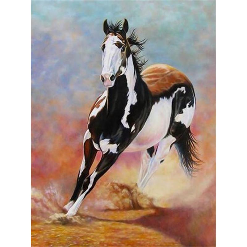 DIY 5D Diamond Painting Cross Stitch Horse Animals Diamond Embroidery Full Round Resin Rhinestones Mosaic Picture Home Decor