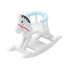 1pc Miniature White Wooden Rocking Horse Chair Nursery Room Furniture accessories