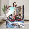 Super Soft T-thomas and Friends Throw Blanket Premium Fleece Flannel Lightweight  Bed Blanket Super Cozy Blankets All Season Use