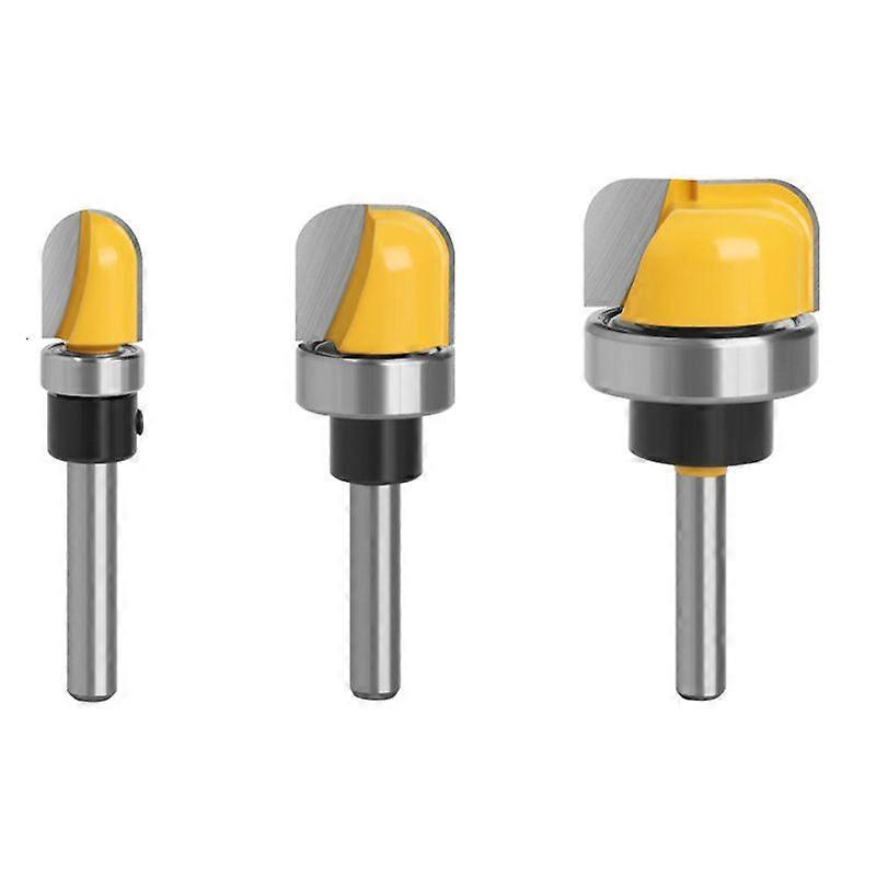 Milling cutter set of three 6mm shank woodworking milling cutter slotting trimming cleaning milling cutter CNC tool bits