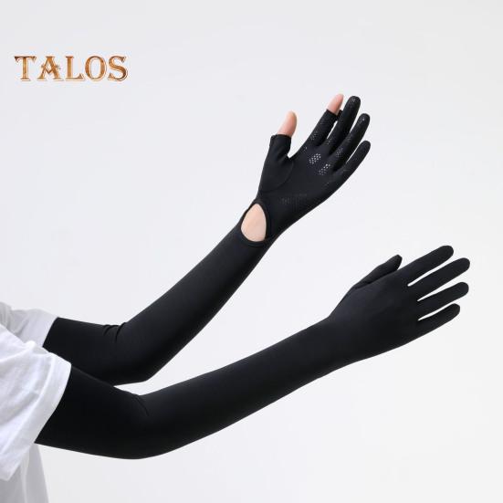 Женские длинные перчатки с защитой от ультрафиолета, перчатки с закрытыми пальцами, охлаждающие перчатки для рук, летние перчатки для вождения, занятий спортом на открытом воздухе, велоспорта