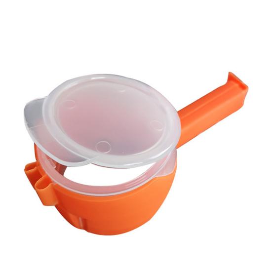 Зажимы для герметизации пищевых продуктов с носиками для заливки Зажимы для пакетов с чипсами для сохранения свежести Кухонный органайзер оранжевый