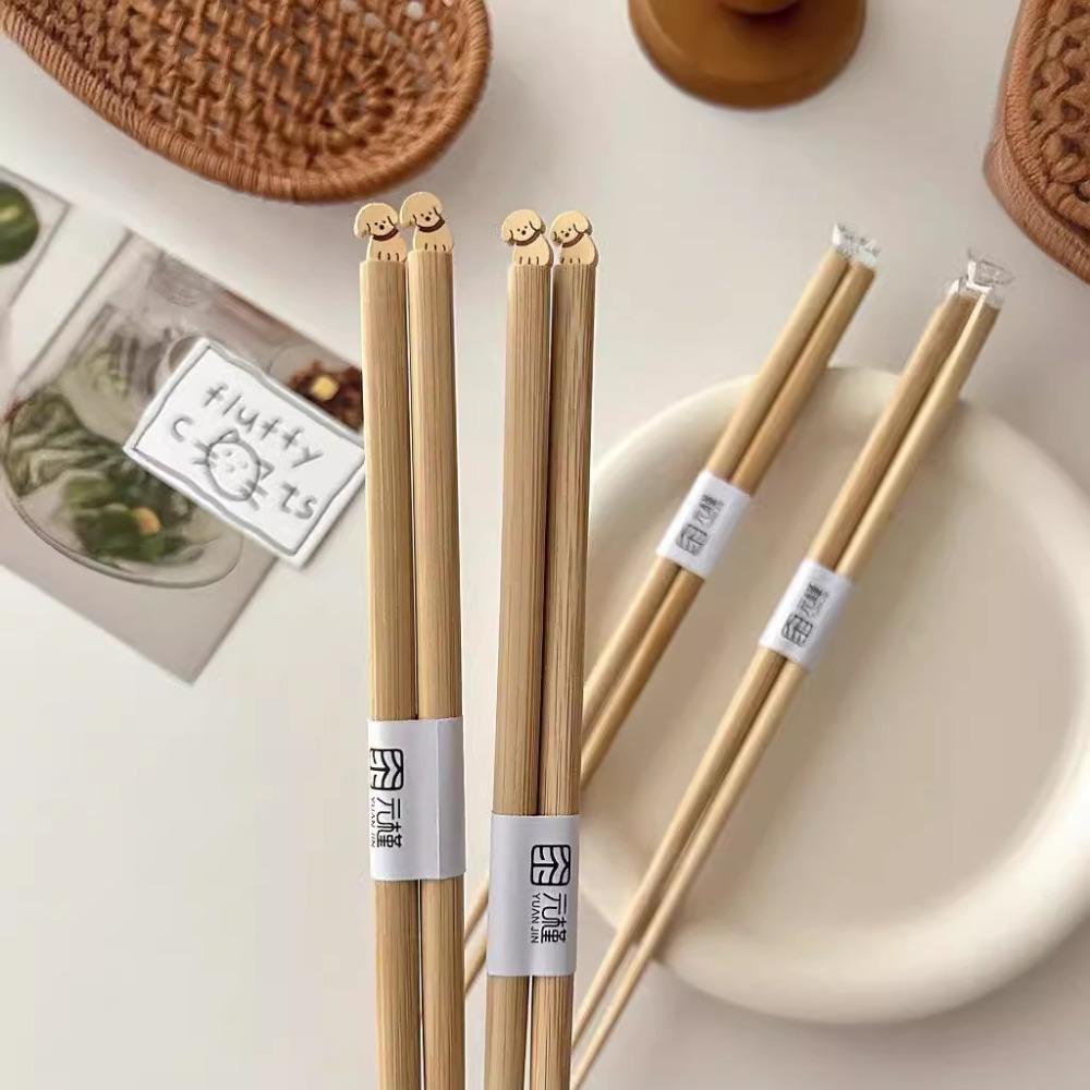 

Cute Dog Cat Long Chopstick Wooden Long Noodle Chopsticks Cooking Tools Durable Hot Pot Use Chopsticks Kitchenware