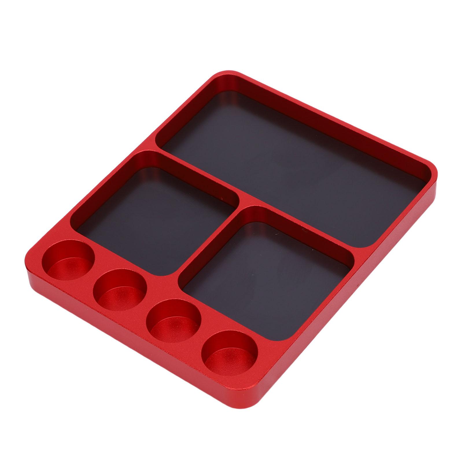 

Metal RC Screw Tray Aluminium Alloy Screws Holder Plate RC Fixing Tools Organizer for 1 10 RC Model Toy Repair Red червоний