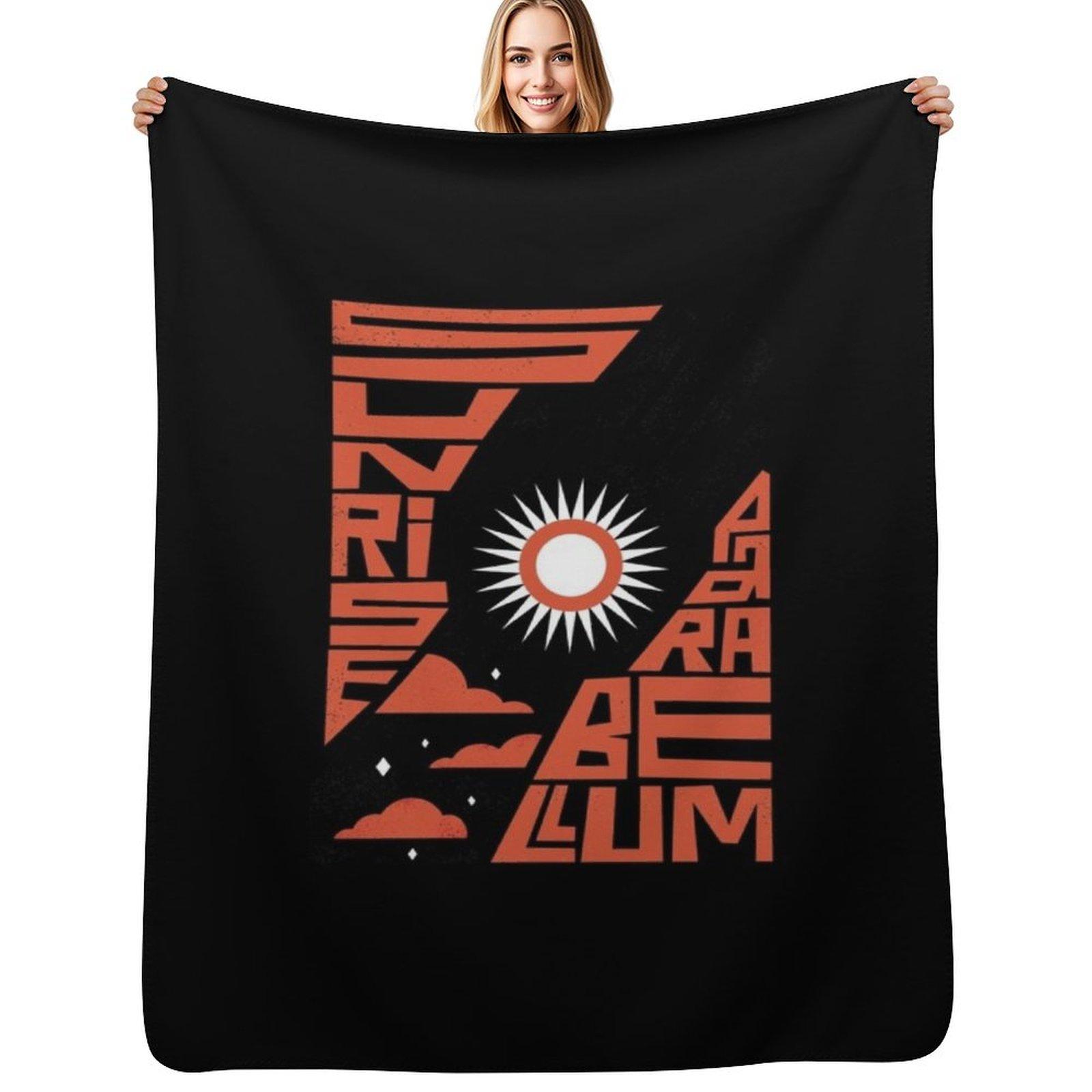 Sunrise Parabellum Throw Blanket Color Fast Cozy Throw Blanket Size: 75*100cm, Weight: 230 GSM