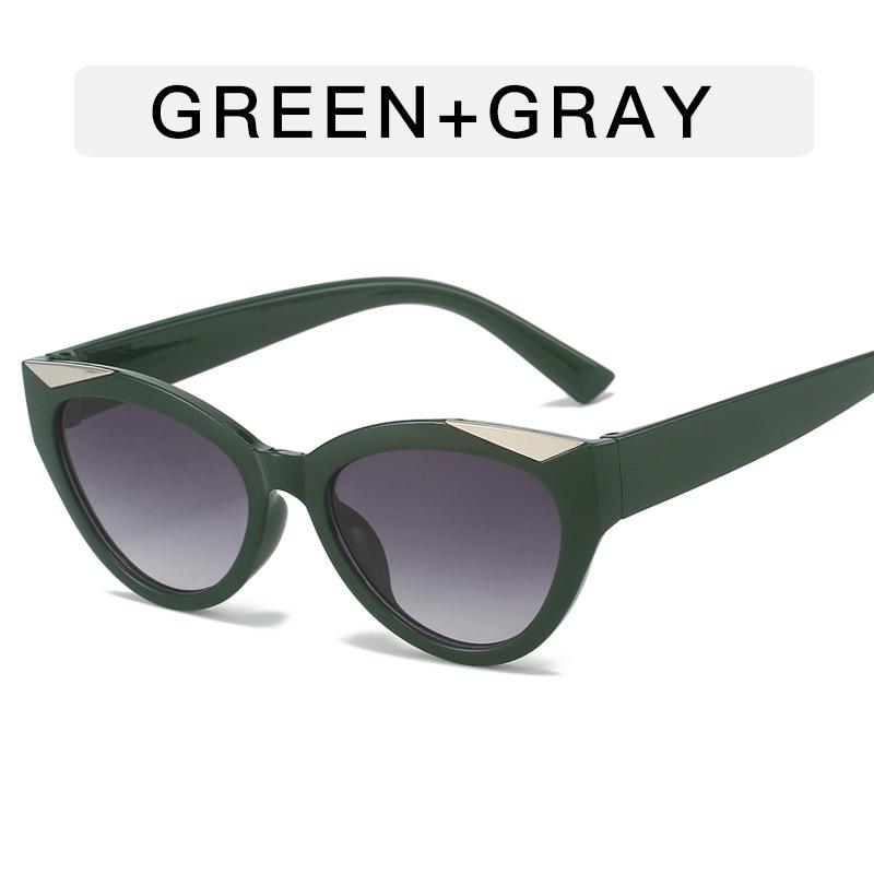 Vintage Cat Eye Contrast Color Sunglasses Women Men Brand Gradient Sun Glasses Female Male Small Frame Retro