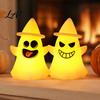 Halloween Decorative Light Witch Hat Ghost Light Spooky LED Lamp Night Cartoon for Holiday Party Decor
