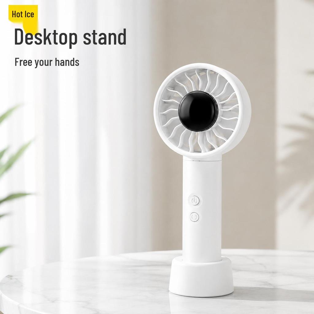Hot Ice F602 Rotating Head USB Handheld Fan with 100 Speeds & Smart Digital Display