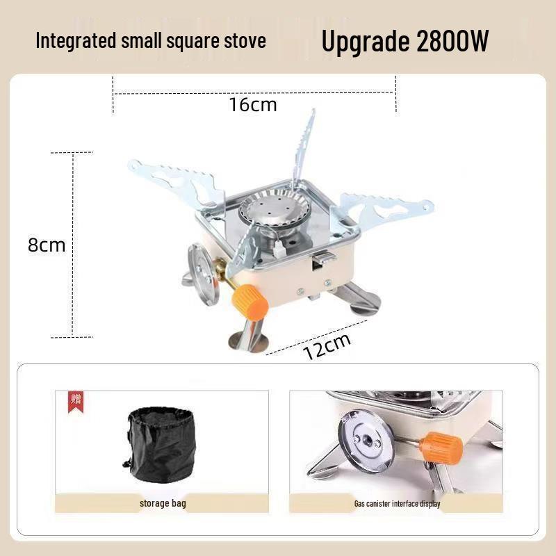 Foldable Mini Cassette Gas Stove for Outdoor Camping and Picnics Wireless Square Stove