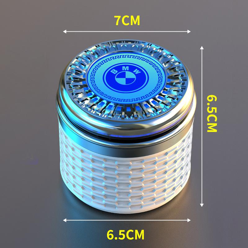 Car LED Ashtray Atmosphere Light Ashtray For BMW G30 G20 G05 G11 E87 X7 E92 X5 Car Flame Retardant Cigarette Holder Cup keychain GT9